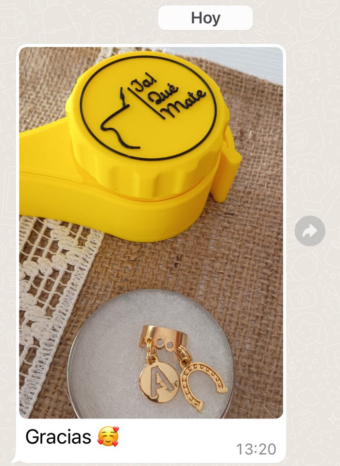 Mensaje de agradecimiento con foto del clip personalizado
